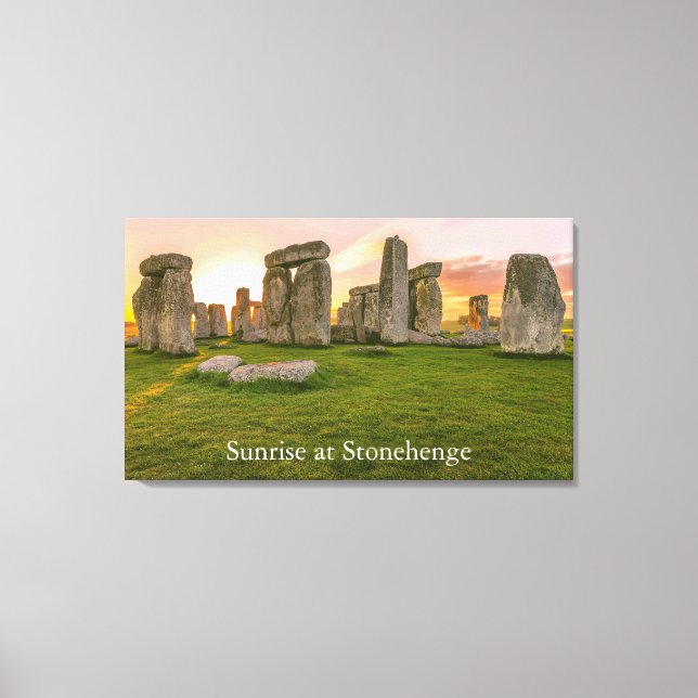 Personlized Legendary Stonehenge at Sunrise Canvas Print (Front)
