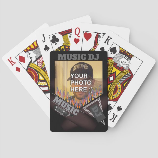 Personlized Music DJ Poker Cards (Back)