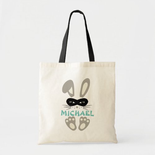 Personlized Name Cute Easter Bunny Tote Bag
