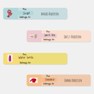 Personlized Names, Image,Descriptions,  Kids' Labels