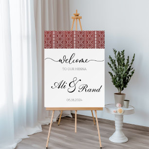Personlized Palestinian Henna Welcome Foam Board