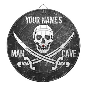 Personlized Pirate Man Cave Dartboard