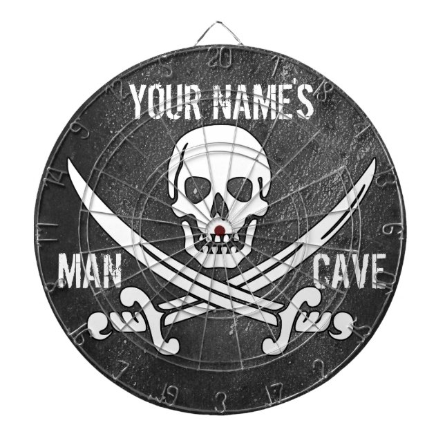 Personlized Pirate Man Cave Dartboard (Front)