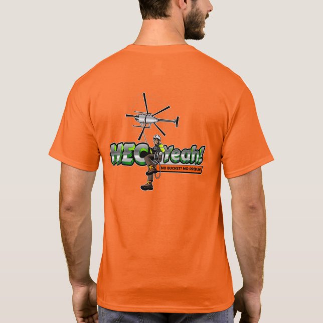 Personlized safety orange 100% cotton t-shirt (Back)