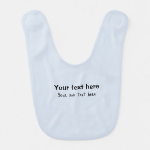 Personnalized bib put your text