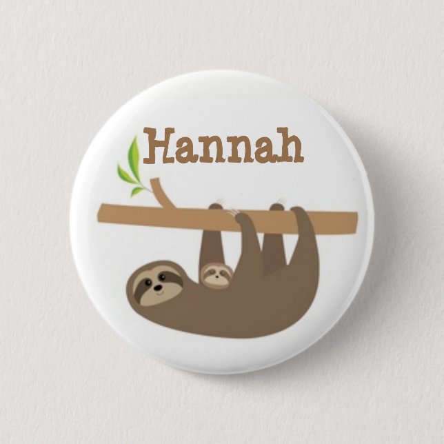 Personnfunctioning Sloth Button (Front)