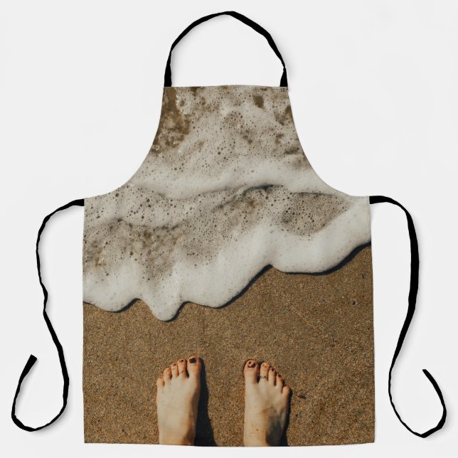 Person's feet on seashore apron (Front)