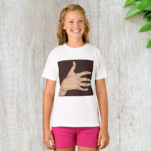 Persons Hand Girls T-Shirt