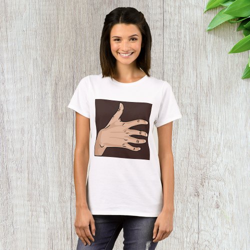 Persons Hand Womens T_Shirt