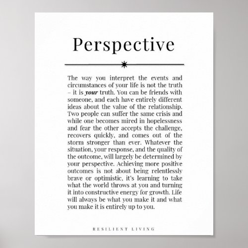 PERSPECTIVE Inspirational Empowerment Poster