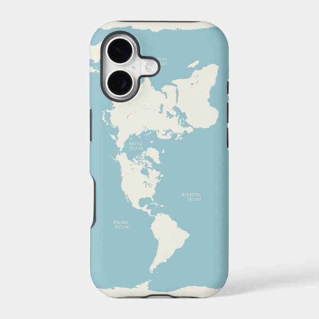 Perspective Matters World Map Iphone Case (Back)