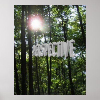 Perspective Motivational Sun Through Trees  Poster