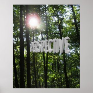 Perspective Motivational Sun Through Trees Poster