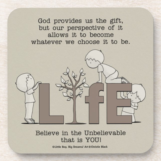Perspective of Life Drink Coaster (Front)