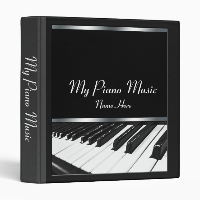 Perspective Piano Keys Music Binder (Front/Spine)