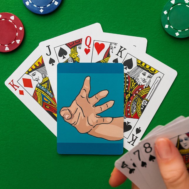 Perspective Reaching Hand Poker Cards (Creator Uploaded)