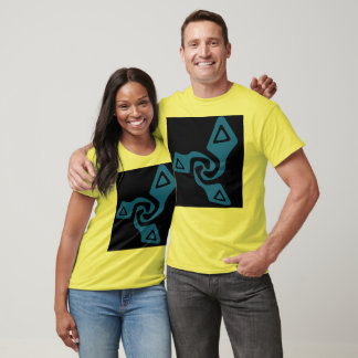 Perspective Tri-Arrows(Teal And Black) T-Shirt