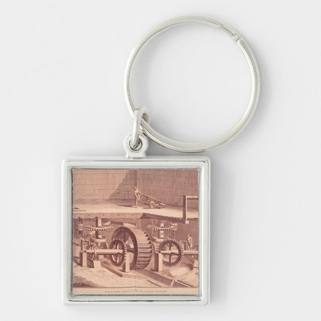 Perspective view of a 'Patouillet' Keychain (Front)