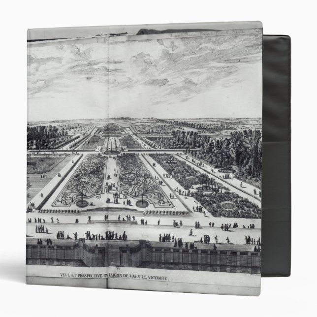 Perspective View of the Garden 3 Ring Binder (Front/Inside)