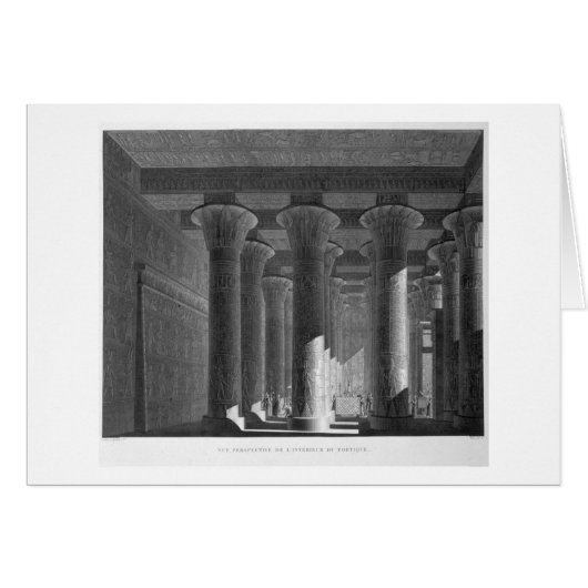 Perspective view of the portico interior, Esne (La Cards (Front Horizontal)