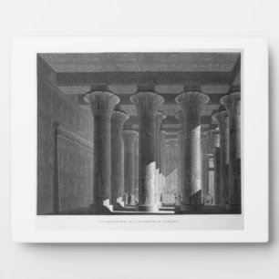 Perspective view of the portico interior, Esne (La Plaque