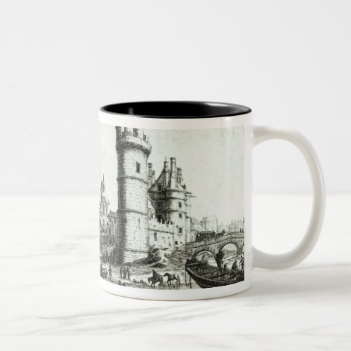 Perspective view of the Tour de Nesle Two_Tone Coffee Mug