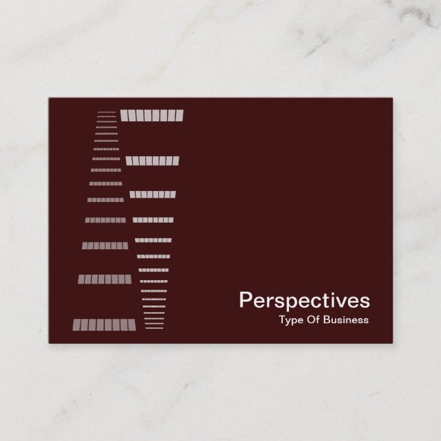 Perspectives - White on Dark Brown Business Card (Front)
