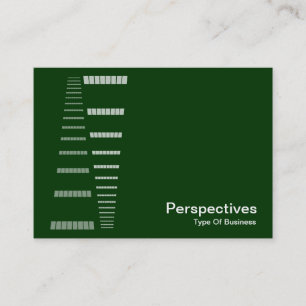 Perspectives - White on Dark Green Business Card