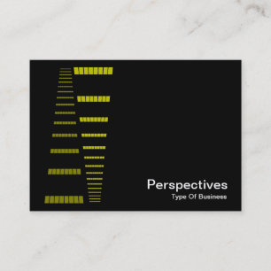 Perspectives - Yellow and White on Black Business Card