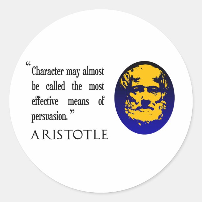 Persuasion, Aristotle quote stickers (Front)