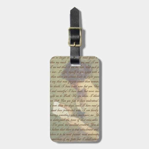Persuasion Letter Luggage Tag