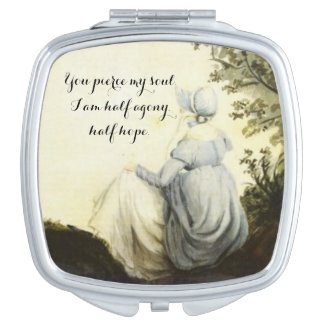 Persuasion line on Jane Austen portrait Compact Mirror