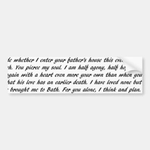 Persuasion Text Bumper Sticker