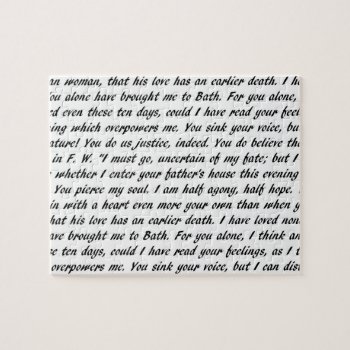 Persuasion Text Jigsaw Puzzle by InthePast at Zazzle