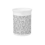 Persuasion Text Pitcher at Zazzle
