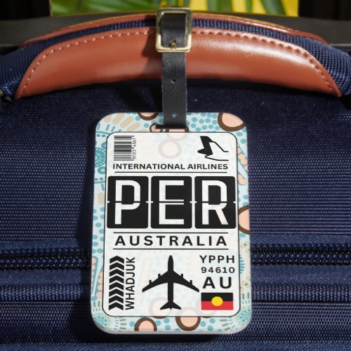 Perth Aboriginal Luggage Tag