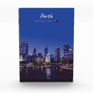 Perth, Australia - City Skyline Night Acrylic Award