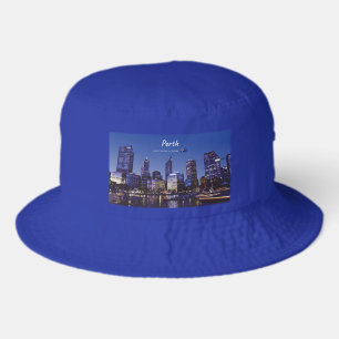 Perth, Australia - City Skyline Night Bucket Hat