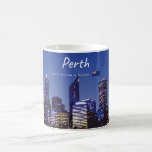 Perth, Australia - City Skyline Night Coffee Mug
