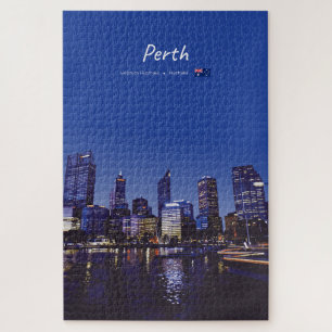 Perth, Australia - City Skyline Night Jigsaw Puzzle
