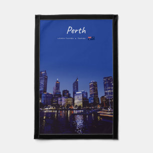 Perth, Australia - City Skyline Night Pennant