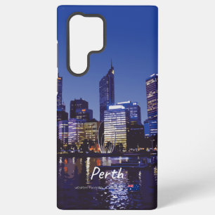 Perth, Australia - City Skyline Night Samsung Galaxy S22 Ultra Case
