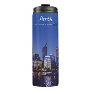 Perth, Australia - City Skyline Night Thermal Tumbler