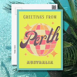 Perth Australia colorful greeting card