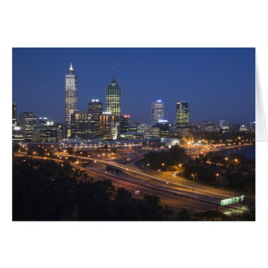 Perth, Australia. View of downtown Perth from Cards (Front Horizontal)