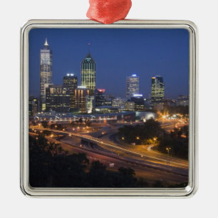 Perth, Australia. View of downtown Perth from Metal Ornament