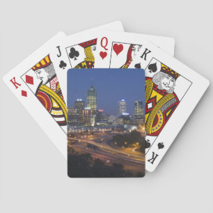 Perth, Australia. View of downtown Perth from Poker Cards