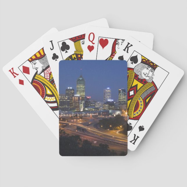 Perth, Australia. View of downtown Perth from Poker Cards (Back)