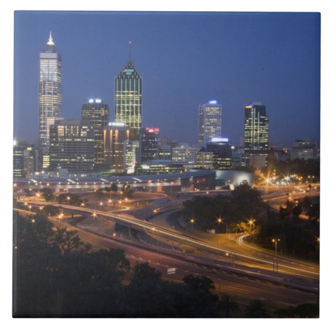 Perth, Australia. View of downtown Perth from Tile (Front)
