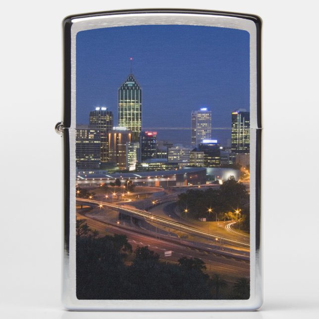 Perth, Australia. View of downtown Perth from Zippo Lighter (Front)